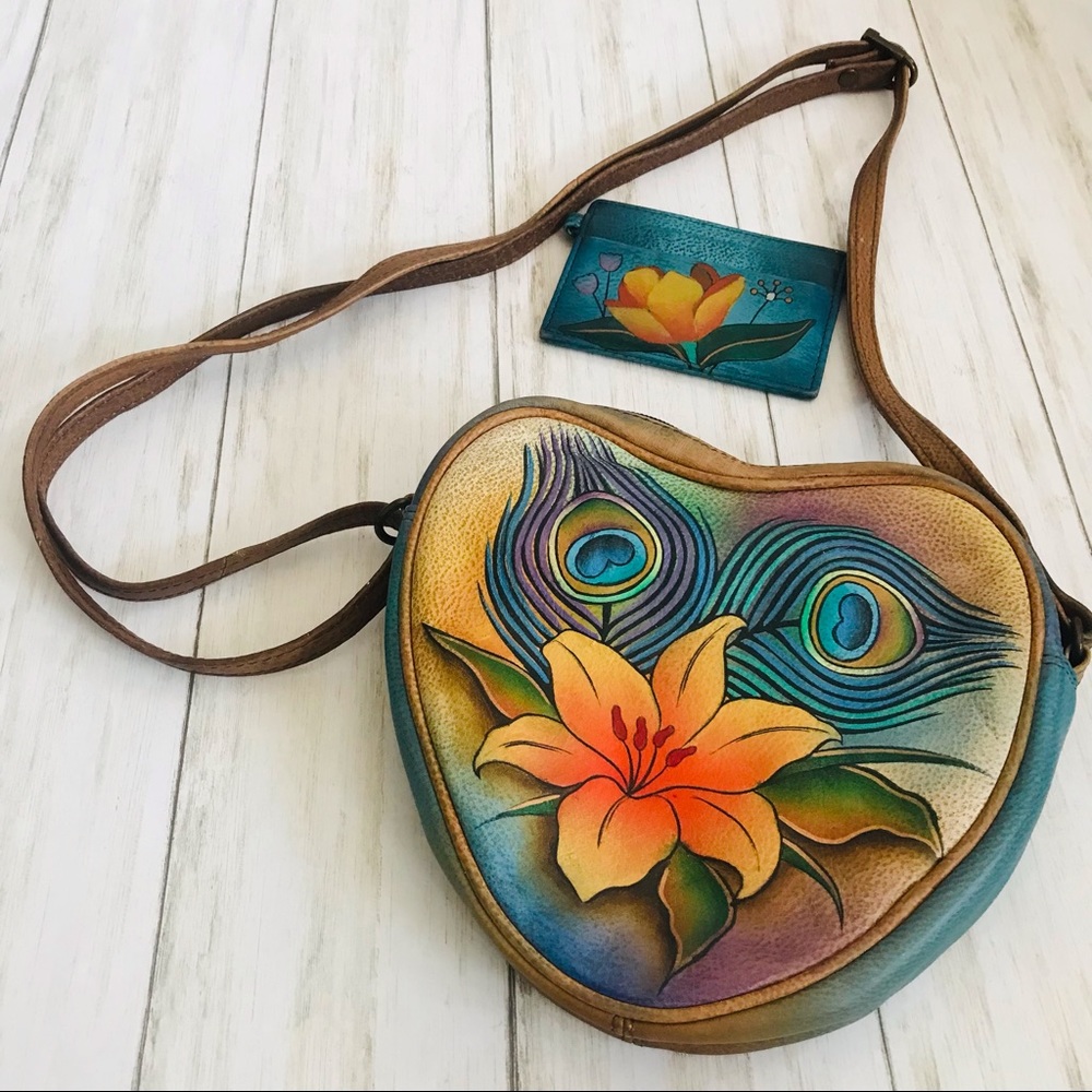 Anuschka Heart Purse with ID holder